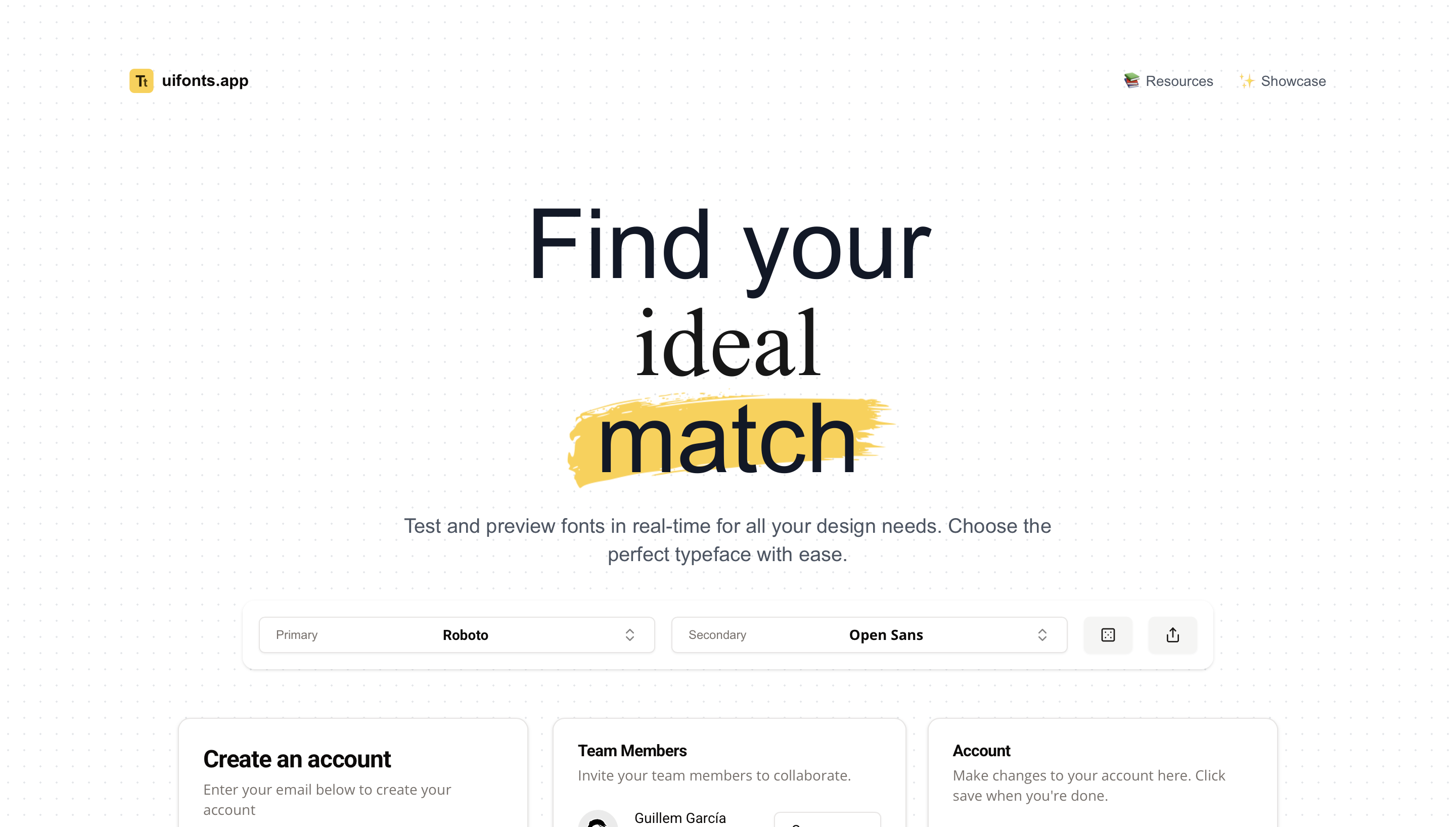 Preview of the application